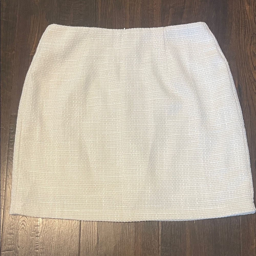 Pink Lily Classic Cream Tweed Mini Skort
